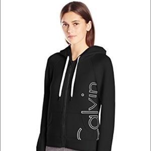 Calvin Klein Zip Up Hoodie BLK